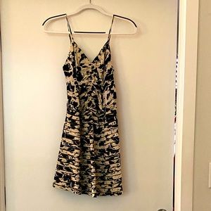 Black and White Dress with Adjustable Straps